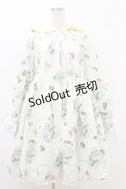画像1: Cupid Cute（海外ロリータブランド） / bear biscuitくまみみワンピースセット M ミント H-25-07-03-1019-LO-OP-NS-ZH