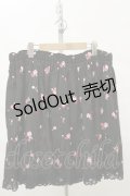 metamorphose /Blooming Gardenフリルスカート Free ブラック H-25-07-03-1021-ME-SK-NS-ZH