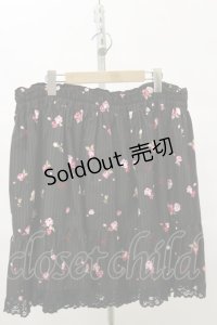 metamorphose /Blooming Gardenフリルスカート Free ブラック H-25-07-03-1021-ME-SK-NS-ZH