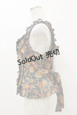 画像3: metamorphose / ゴブラン風くまちゃんフリルビスチェ サイズ1 ブラック H-25-07-03-1022-ME-TO-NS-ZH
