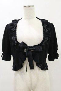 metamorphose / ハートすかしあみ半袖ボレロ サイズ1 ブラック H-25-07-03-1023-ME-TO-NS-ZH