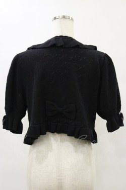 画像2: metamorphose / ハートすかしあみ半袖ボレロ サイズ1 ブラック H-25-07-03-1023-ME-TO-NS-ZH