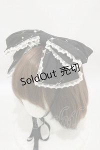 metamorphose / Twinkle journeyリボンヘッドドレス  ブラック H-25-07-03-1003-ME-AC-NS-ZH