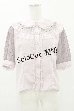 画像1: Princess Melody / ビジュードットブラウス Free ピンク H-25-07-03-1024-EL-BL-NS-ZH