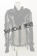 metamorphose / ラッセルレースオーガンジィブラウス Free ブラック H-25-07-03-1026-ME-BL-NS-ZH