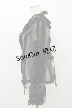 画像3: metamorphose / ラッセルレースオーガンジィブラウス Free ブラック H-25-07-03-1026-ME-BL-NS-ZH