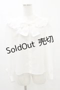 Ank Rouge / リボンシアーブラウス M オフ H-25-07-03-1027-CA-BL-NS-ZH