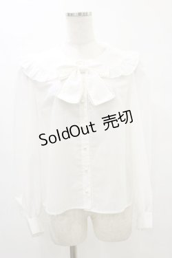 画像1: Ank Rouge / リボンシアーブラウス M オフ H-25-07-03-1027-CA-BL-NS-ZH