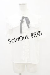Ank Rouge / スタンドセーラーカラーブラウス M オフ H-25-07-03-1028-CA-BL-NS-ZH