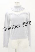 Ank Rouge / チュール切替ニット M ブルー H-25-07-03-1029-CA-TO-NS-ZH