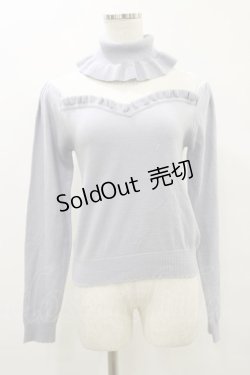 画像1: Ank Rouge / チュール切替ニット M ブルー H-25-07-03-1029-CA-TO-NS-ZH