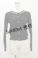 Ank Rouge / リボン透かしカーディガン M ブラック H-25-07-03-1030-CA-TO-NS-ZH