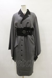 Favorite / テーラー襟着物袖タイトワンピース Free グレー H-25-07-03-1033-LO-OP-NS-ZH