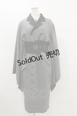 画像1: Favorite / テーラー襟着物袖タイトワンピース Free グレー H-25-07-03-1033-LO-OP-NS-ZH