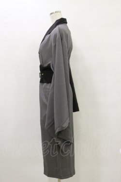 画像3: Favorite / テーラー襟着物袖タイトワンピース Free グレー H-25-07-03-1033-LO-OP-NS-ZH