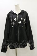 IRO+IRO / 肉球プリント&猫耳フードのSAKANAプリントマウンテンパーカー M ブラック H-25-07-03-1034-LO-TO-NS-ZH