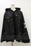 IRO+IRO / デニムジャケット×パーカー お天気カラーのドッキングWeatherトップス Free ブラック/イエロー H-25-07-03-1037-LO-JA-NS-ZH