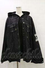 IRO+IRO / デニムジャケット×パーカー お天気カラーのドッキングWeatherトップス Free ブラック/イエロー H-25-07-03-1037-LO-JA-NS-ZH