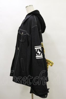 画像3: IRO+IRO / デニムジャケット×パーカー お天気カラーのドッキングWeatherトップス Free ブラック/イエロー H-25-07-03-1037-LO-JA-NS-ZH