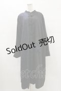 IRO+IRO / ユニセックス チャイナ マキシシャツ M~L ブラック/ネイビー H-25-07-03-1038-LO-OP-NS-ZH