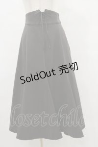 F&A / フロントレースアップミドル丈ナローフレアースカート Free CHARCOAL H-25-07-03-1040-LO-SK-NS-ZH