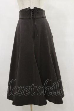 画像1: F&A / フロントレースアップミドル丈ナローフレアースカート Free CHARCOAL H-25-07-03-1040-LO-SK-NS-ZH