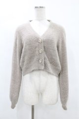 evelyn / ビジューシャギーカーディガン　 Free ベージュ H-25-07-03-058-LO-TO-NS-ZT441