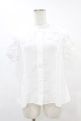 Angelic Pretty / Airy Frill半袖ブラウス M オフ H-25-07-03-013-AP-BL-NS-ZH