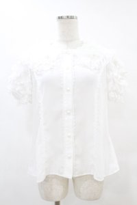 Angelic Pretty / Airy Frill半袖ブラウス M オフ H-25-07-03-013-AP-BL-NS-ZH