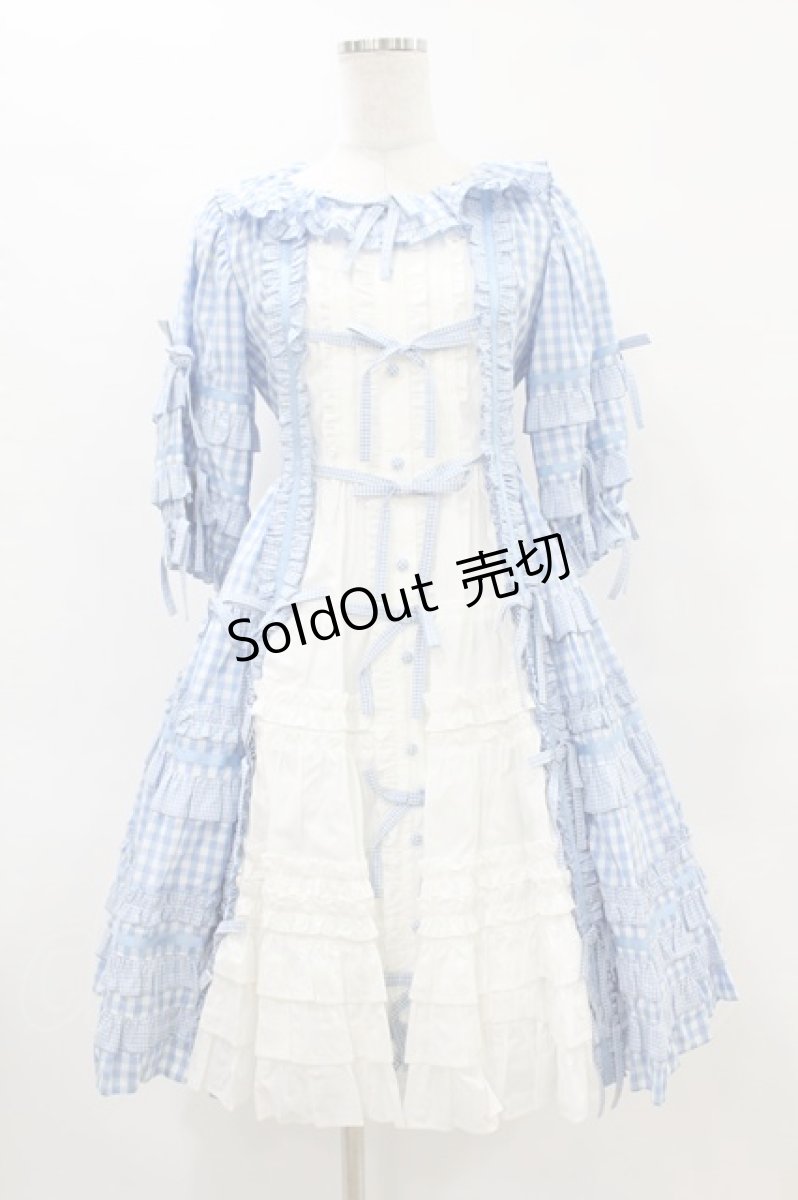 画像1: Angelic Pretty / Little Houseワンピース Free サックス H-25-07-03-018-AP-OP-NS-ZH (1)