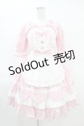 Angelic Pretty / Heart CafeワンピースSet Free ピンク H-25-07-03-019-AP-OP-NS-ZH