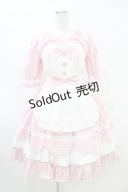 画像1: Angelic Pretty / Heart CafeワンピースSet Free ピンク H-25-07-03-019-AP-OP-NS-ZH