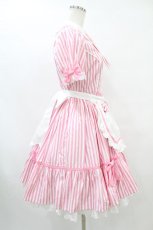 画像3: Angelic Pretty / リリカルバニーストライプダイナーワンピース Free ピンク H-25-07-03-020-AP-OP-NS-ZH (3)