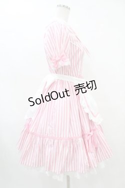 画像3: Angelic Pretty / リリカルバニーストライプダイナーワンピース Free ピンク H-25-07-03-020-AP-OP-NS-ZH