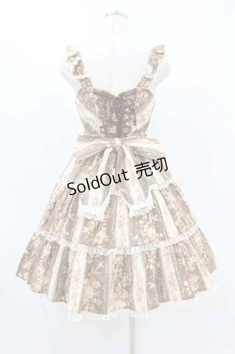 画像2: Angelic Pretty / Rosy Rose Princessジャンパースカート Free ブラウン H-25-07-03-025-AP-OP-NS-ZH (2)