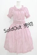 Jane Marple / ギンガムシャーリングワンピース  ピンク H-25-07-04-001-JM-OP-KB-ZH