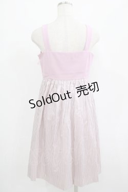 画像3: 【SALE】Jane Marple / リボンストライプノースリーブワンピース  ピンク H-25-12-15-1012-JM-OP-KB-ZT161