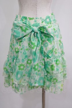 画像3: Jane Marple / リーフフラワーオパールスカート  オフ×グリーン H-25-07-04-030-JM-SK-KB-ZH