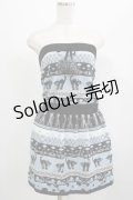 MILK / CAT GAMEチューブトップワンピース  サックス H-25-07-04-033-ML-OP-KB-ZH