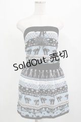MILK / CAT GAMEチューブトップワンピース  サックス H-25-07-04-033-ML-OP-KB-ZH