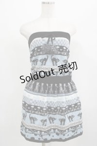 MILK / CAT GAMEチューブトップワンピース  サックス H-25-07-04-033-ML-OP-KB-ZH