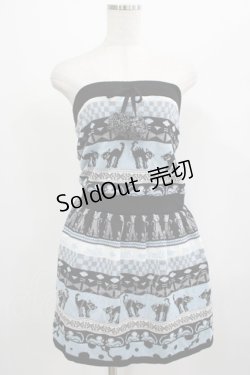 画像1: MILK / CAT GAMEチューブトップワンピース  サックス H-25-07-04-033-ML-OP-KB-ZH