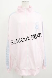 ACDC RAG / 輸血ジャージジャケット  ピンク×パステルブルー H-25-07-04-036-PU-JA-KB-ZH