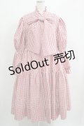 Candy Stripper / PRECOCIOUS RIBBON DRESS  ギンガムチェックレッド H-25-07-04-004-PU-OP-KB-ZH