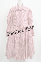 Candy Stripper / PRECOCIOUS RIBBON DRESS  ギンガムチェックレッド H-25-07-04-004-PU-OP-KB-ZH