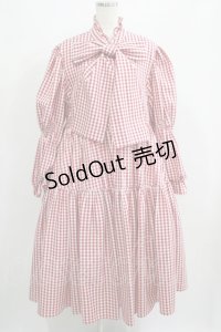 Candy Stripper / PRECOCIOUS RIBBON DRESS  ギンガムチェックレッド H-25-07-04-004-PU-OP-KB-ZH