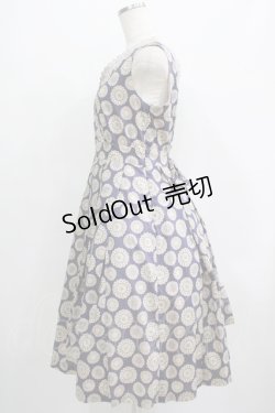 画像2: Jane Marple / プリントカシュクール風ワンピース  ネイビー H-25-07-04-005-JM-OP-KB-ZH