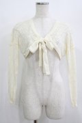 Jane Marple / 透かしニットボレロ  アイボリー H-25-07-04-052-JM-TO-KB-ZH