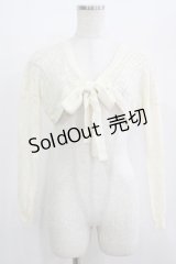 Jane Marple / 透かしニットボレロ  アイボリー H-25-07-04-052-JM-TO-KB-ZH