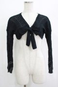 Jane Marple / 透かしニットボレロ  黒 H-25-07-04-053-JM-TO-KB-ZH